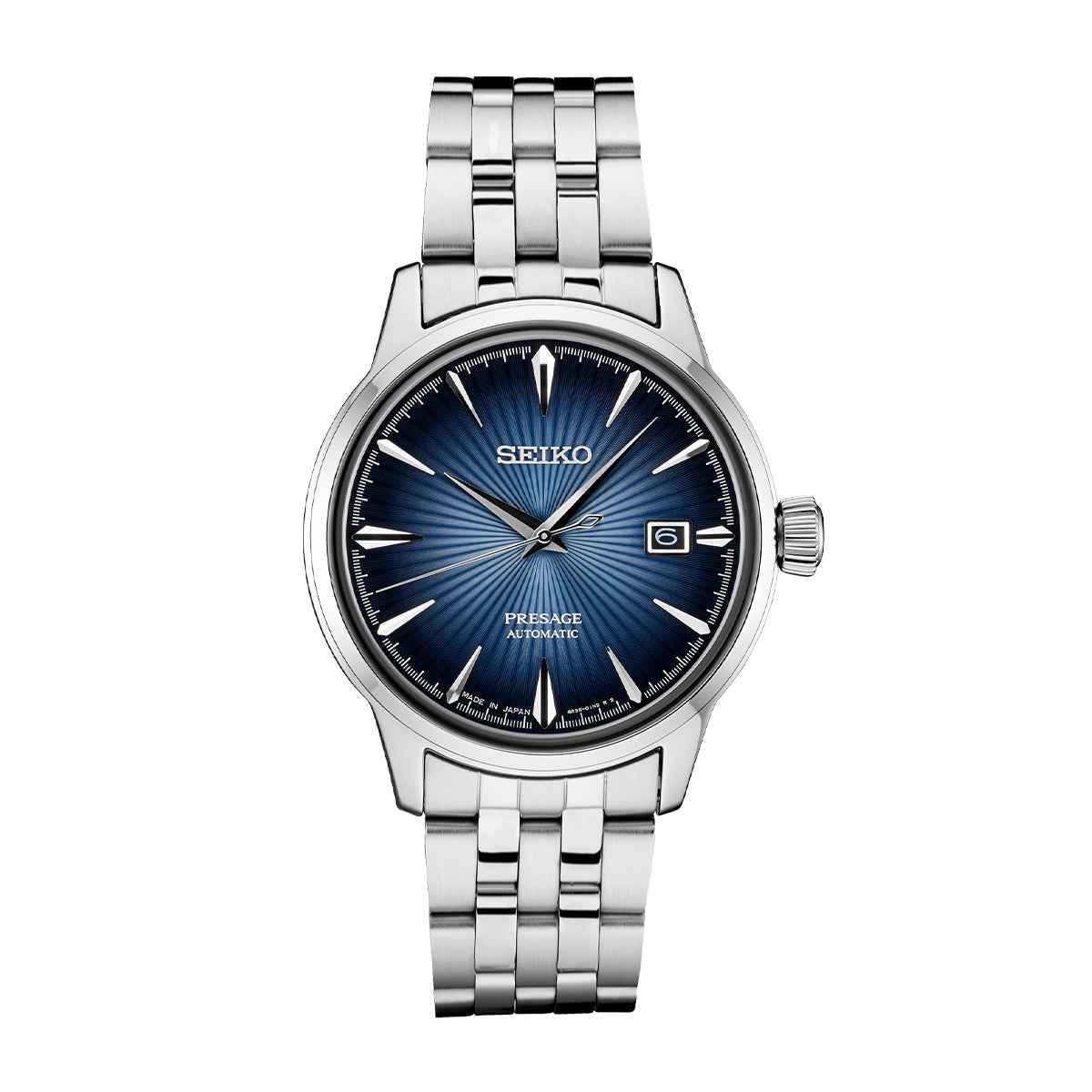 Seiko Men's Presage Automatic Stainless Steel Watch with Blue Dial