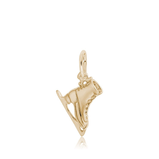 Figure Skate Charm in 14K Yellow Gold
