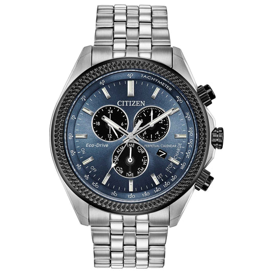 Citizen Men's Brycen Chronograph Stainless Steel Watch with Blue-gray Dial