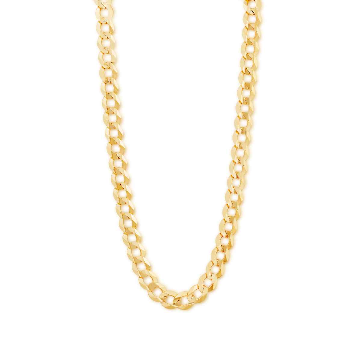 7.07mm Men's 24-inch Solid Curb Chain in 10K Gold