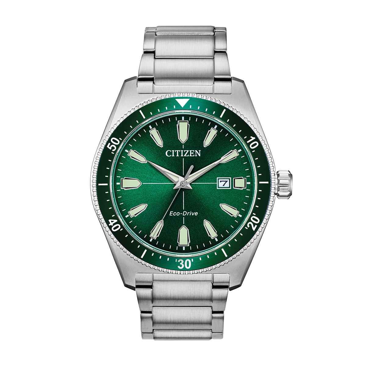 Citizen Men's Brycen Eco-Drive Stainless Steel Watch with Green Dial