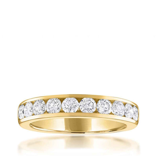 1 ct. tw. 10-Stone Channel Set Diamond Anniversary Band in 14K Yellow Gold