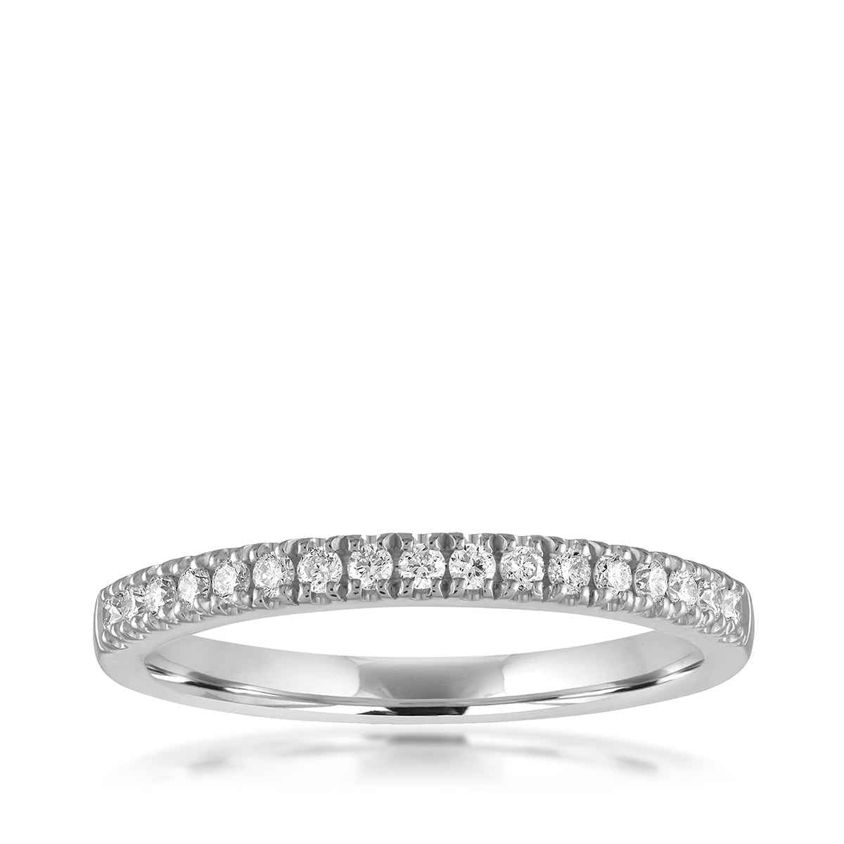 1/3 ct. tw. Diamond Prong Set Anniversary Band in 14K White Gold