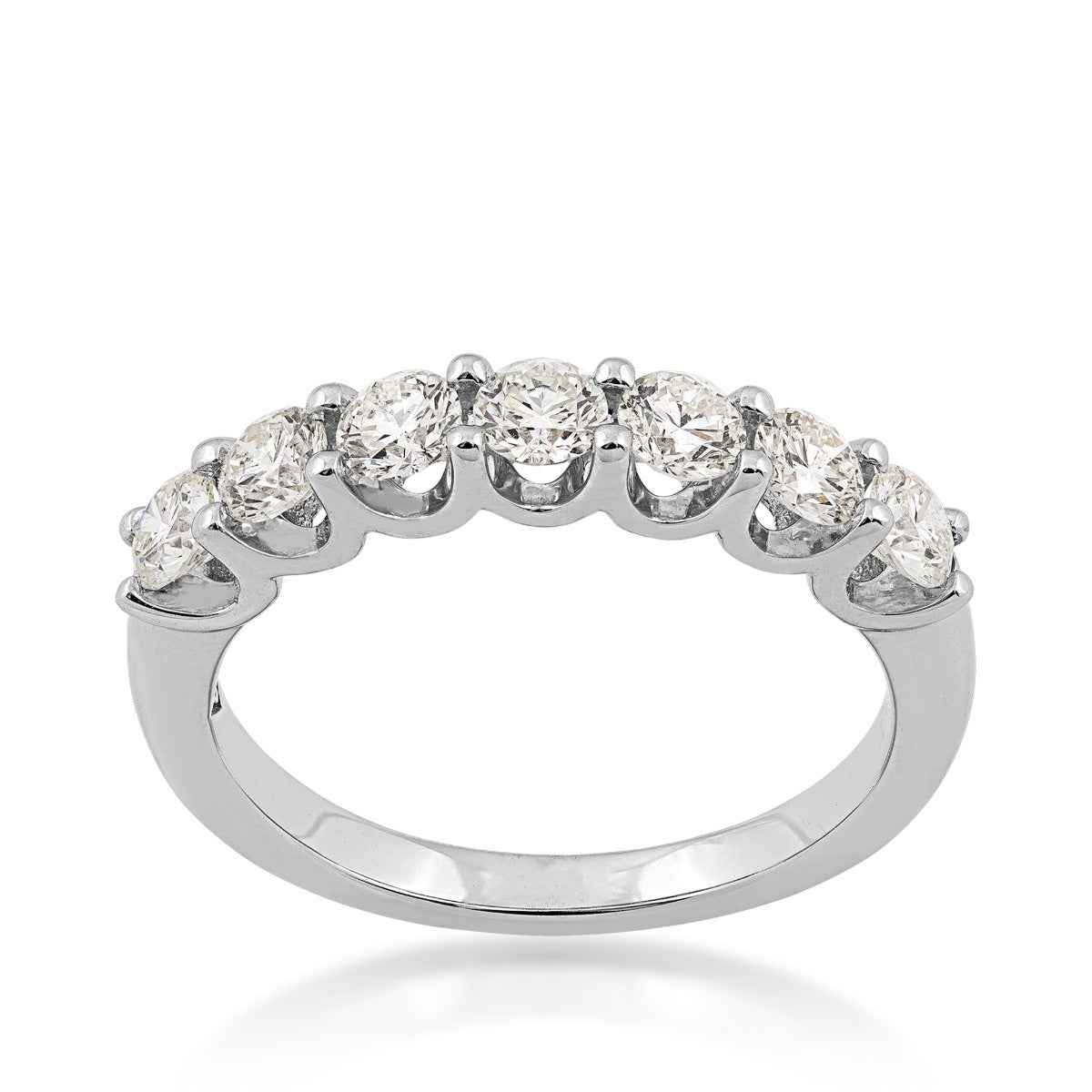 1 ct. tw 7-Stone Prong Set Diamond Anniversary Band in 14K White Gold