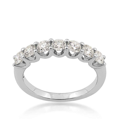 1 ct. tw 7-Stone Prong Set Diamond Anniversary Band in 14K White Gold