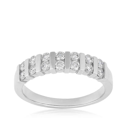 1/2 ct. tw. 2-Row Diamond Anniversary Band in 14K White Gold