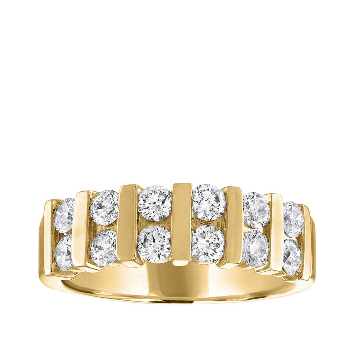 1 ct. tw. 2-Row Diamond Anniversary Band in 14K Yellow Gold