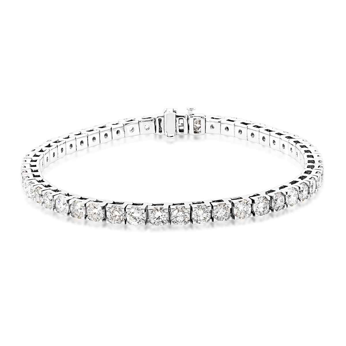 10 ct. tw. Round Brilliant Diamond Tennis Bracelet in 14K White Gold