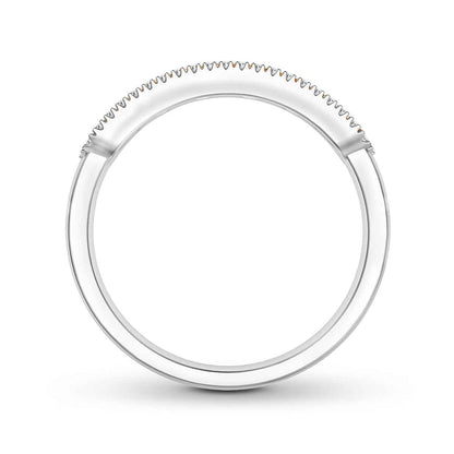 Mocha Collection 3/8 ct. tw. Round Mocha & White Diamond Fashion Band in 10K White Gold front view