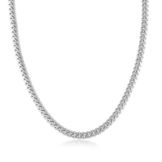 5mm 24-inch Miami Cuban Chain in Sterling Silver