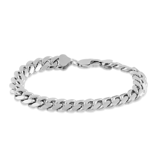 10mm 8.5-inch Miami Cuban Chain Bracelet in Sterling Silver