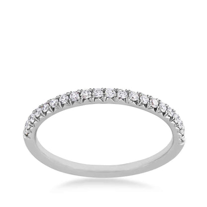 Brilliantly Yours 1/5 ct. tw. Round Diamond Wedding Band in 14K White Gold