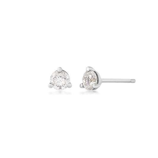 1/2 ct. tw. Round Brilliant Diamond Solitaire Martini Set Earrings in 14K White Gold