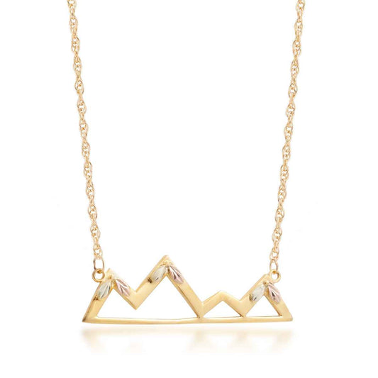 Black Hills Gold Mountain Range Necklace in 10K Yellow Gold