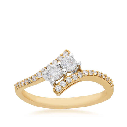 2Beloved 1/2 ct. tw. Round Brilliant Diamond Anniversary Ring in 14K Yellow Gold