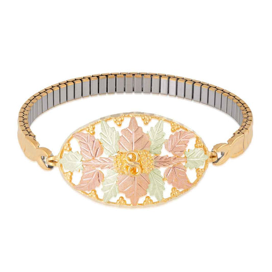 Black Hills Gold Oval Expansion Bracelet in 10K Yellow Gold