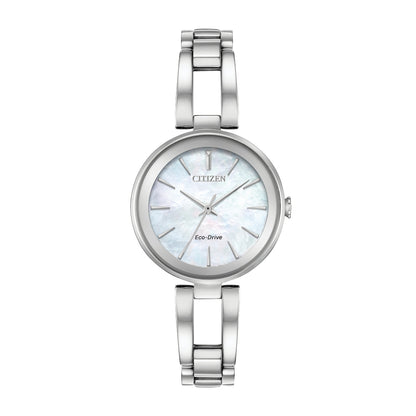 Citizen Ladies' Axiom Eco-Drive Stainless Steel Watch with Mother of Pearl Dial