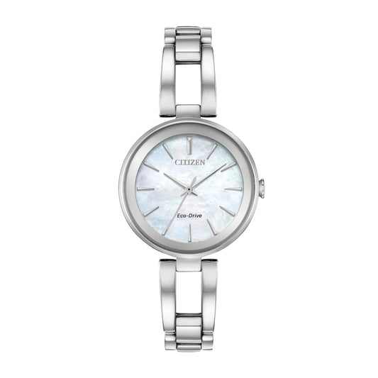 Citizen Ladies' Axiom Eco-Drive Stainless Steel Watch with Mother of Pearl Dial