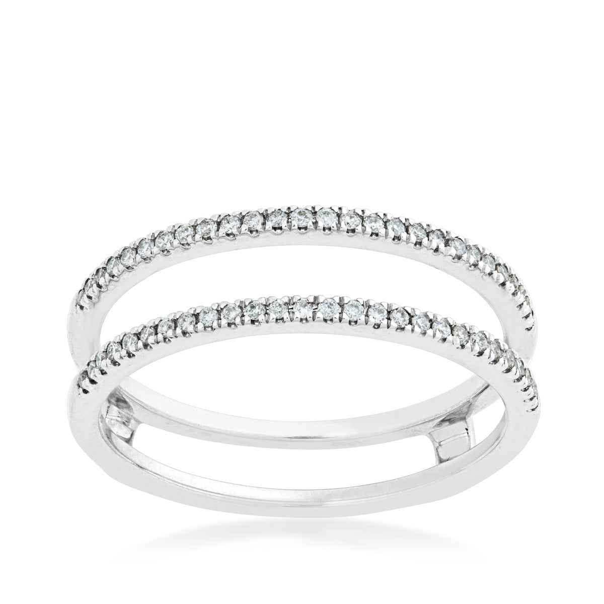 1/6 ct. tw. Diamond Insert Wedding Ring Enhancer in 14K White Gold