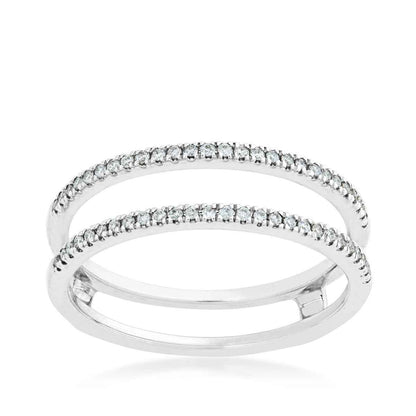 1/6 ct. tw. Diamond Insert Wedding Ring Enhancer in 14K White Gold