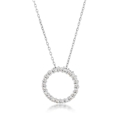 1/4 ct. tw. Diamond Circle Pendant in 10K White Gold