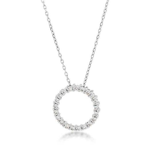 1/4 ct. tw. Diamond Circle Pendant in 10K White Gold