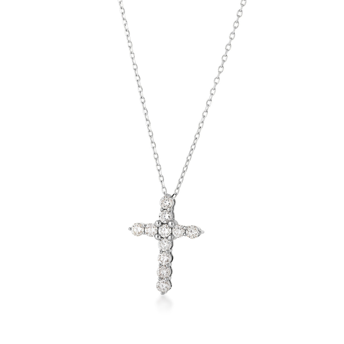 1/4 ct. tw. Diamond Cross Pendant in 10K White Gold