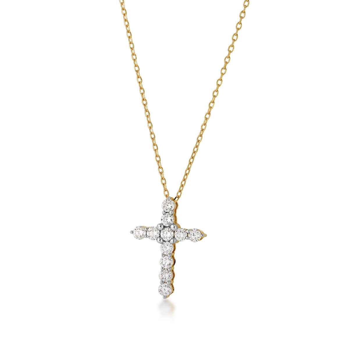 1/4 ct. tw. Diamond Cross Pendant in 10K Yellow Gold