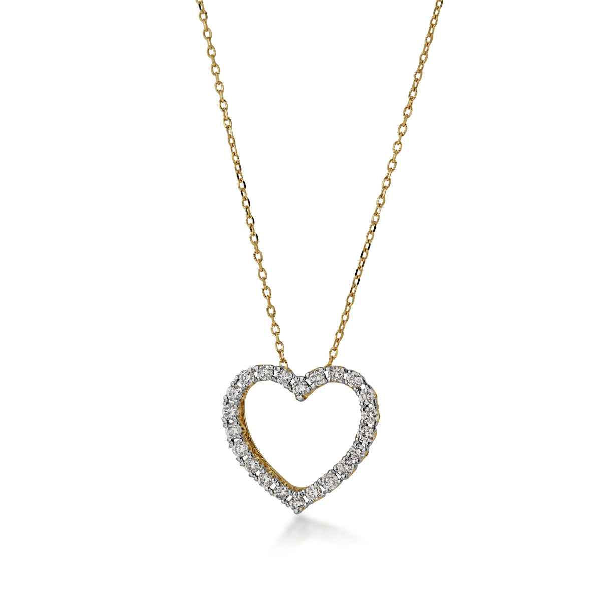 1/4 ct. tw. Diamond Heart Pendant in 10K Yellow Gold