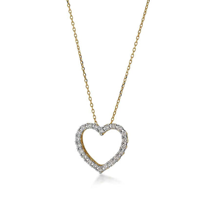 1/4 ct. tw. Diamond Heart Pendant in 10K Yellow Gold