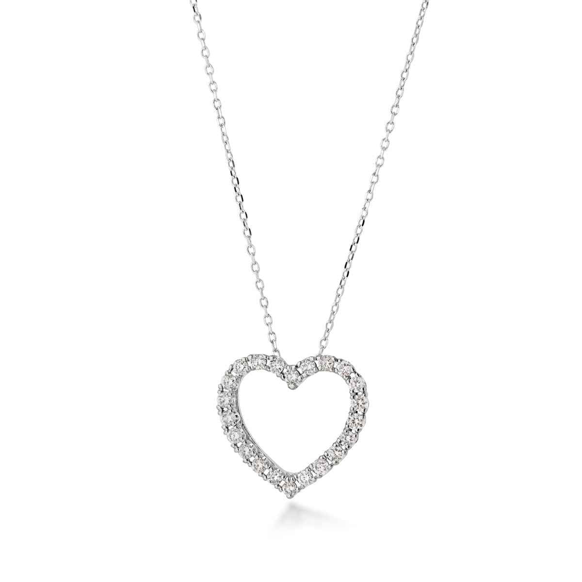 1/4 ct. tw. Diamond Heart Pendant in 10K White Gold