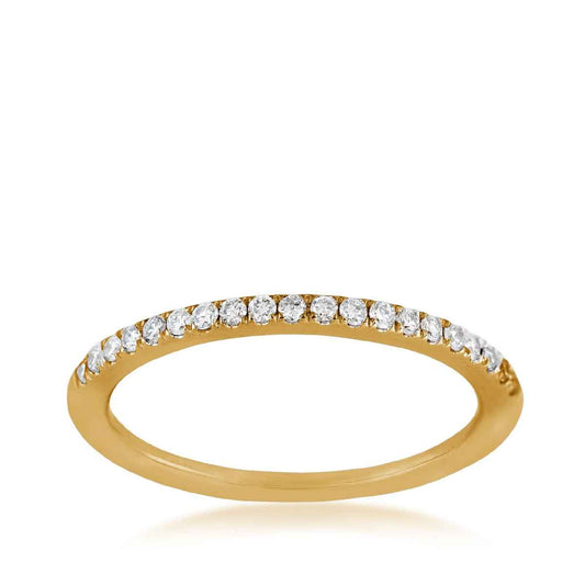 1/7 ct. tw. Ladies' Diamond Prong Band in 14K Yellow Gold