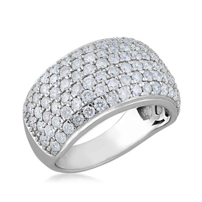 2 ct. tw. Round Diamond 7-Row Anniversary Band in 10K White Gold -@200D 10W front view