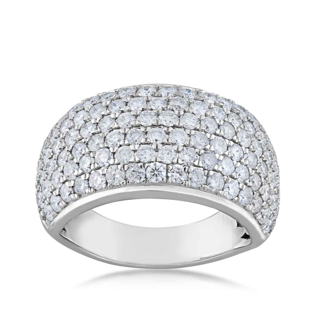 2 ct. tw. Round Diamond 7-Row Anniversary Band in 10K White Gold -@200D 10W