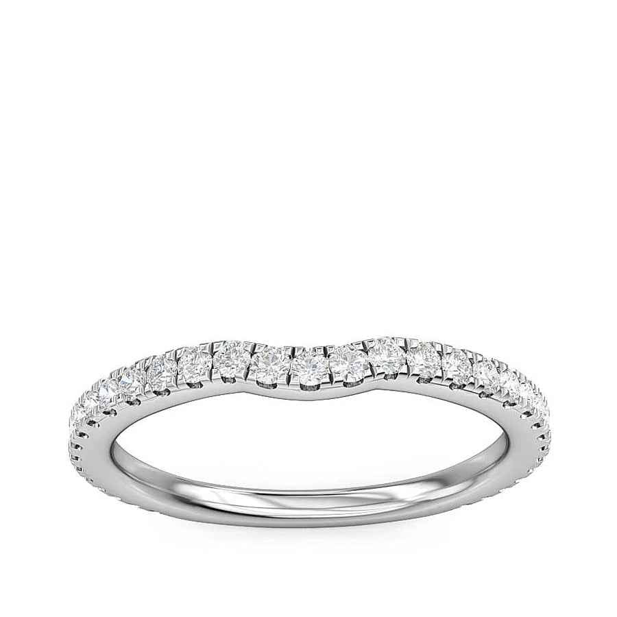 Designed With Love 1/3 ct. tw. Diamond Contour Wedding Band in 14K White Gold