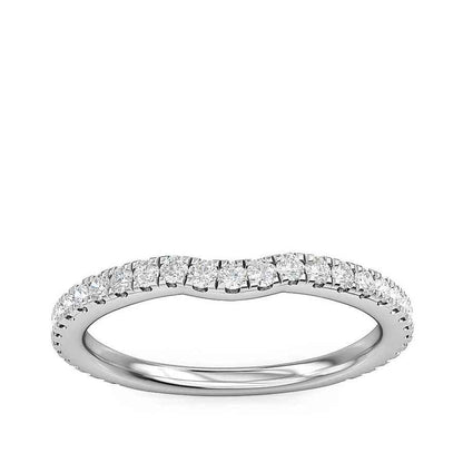 Designed With Love 1/3 ct. tw. Diamond Contour Wedding Band in 14K White Gold