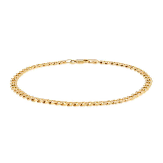 4.75MM 9-inch Solid Curb Chain Bracelet in 10K Yellow Gold
