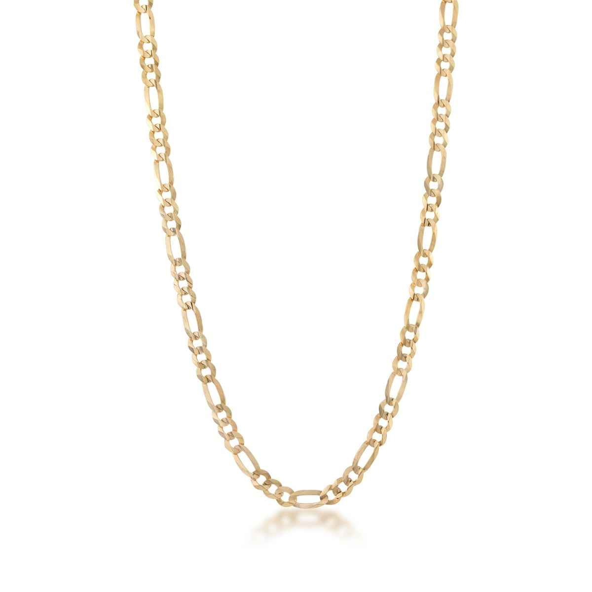 3.8mm 20-inch Solid Figaro Chain Necklace in 10K Yellow Gold