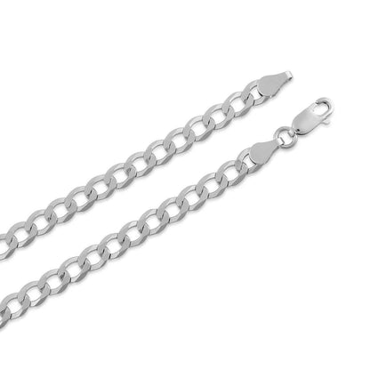 4.7mm 24-inch Curb Chain in Sterling Silver front view