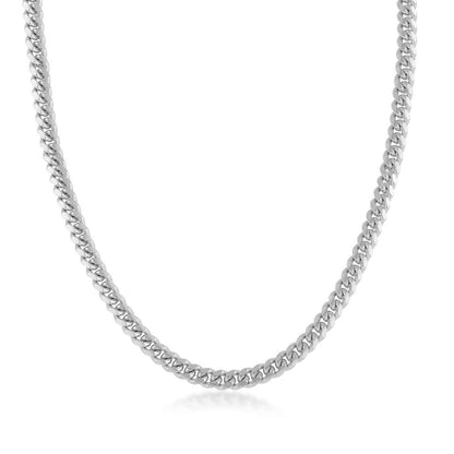 5mm 20-inch Miami Cuban Chain in Sterling Silver