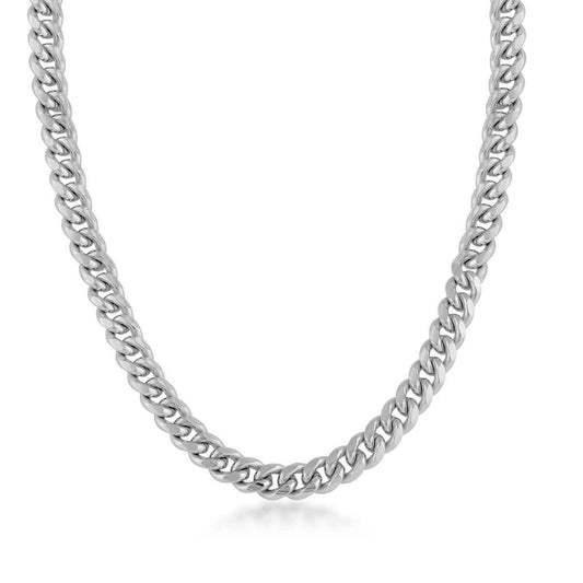 8mm 22-inch Miami Cuban Chain in Sterling Silver