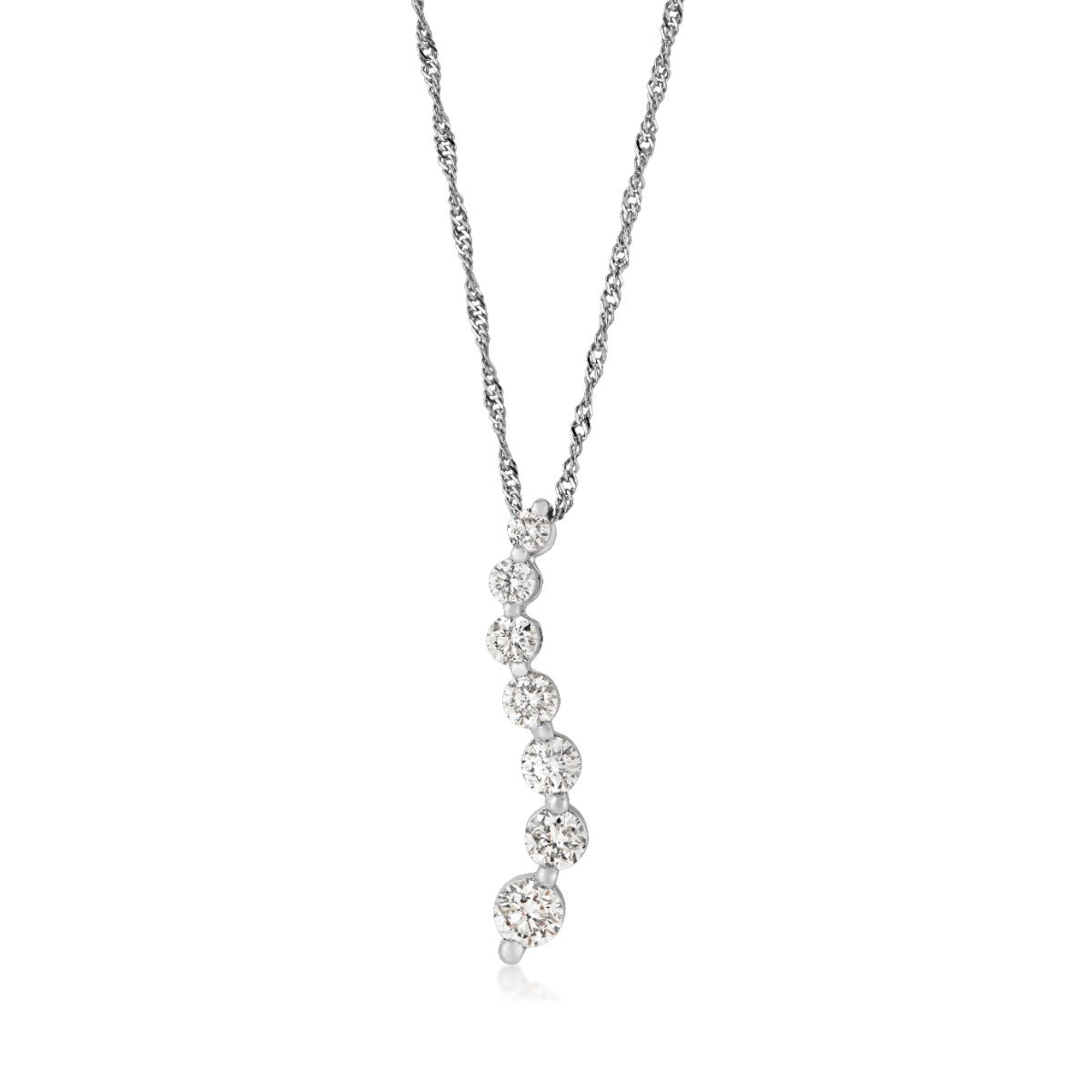 Journey Collection 2 ct. tw. Diamond Pendant in 14K White Gold