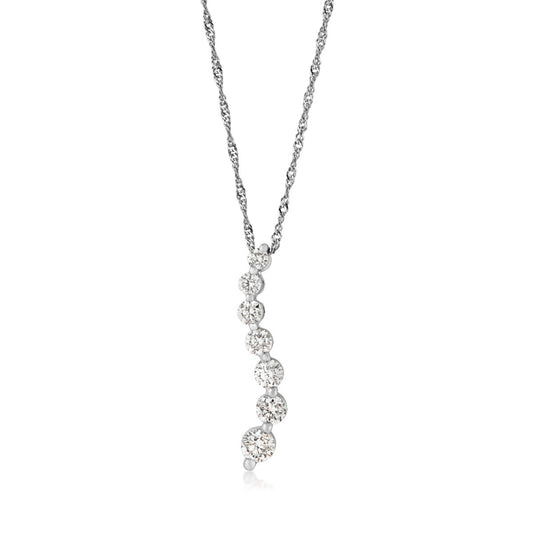 Journey Collection 2 ct. tw. Diamond Pendant in 14K White Gold