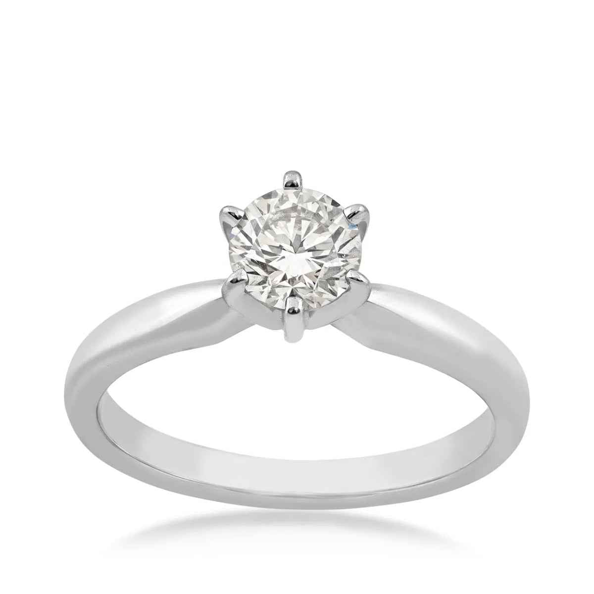 Adamante 1 ct. tw. Lab-Grown Round Brilliant Diamond Solitaire Engagement Ring in 14K White Gold