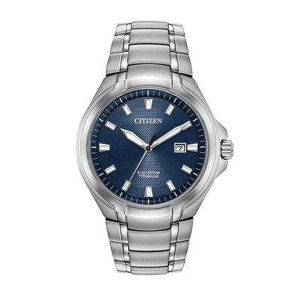 Citizen Men's Paradigm Titanium Eco-Drive Watch with Blue Dial