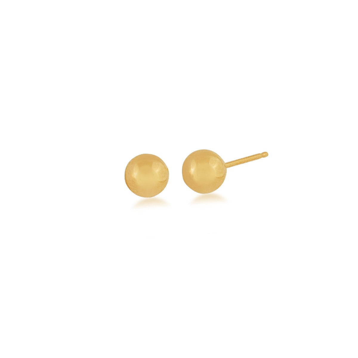 3mm Polished Ball Earrings in 10K Yellow Gold