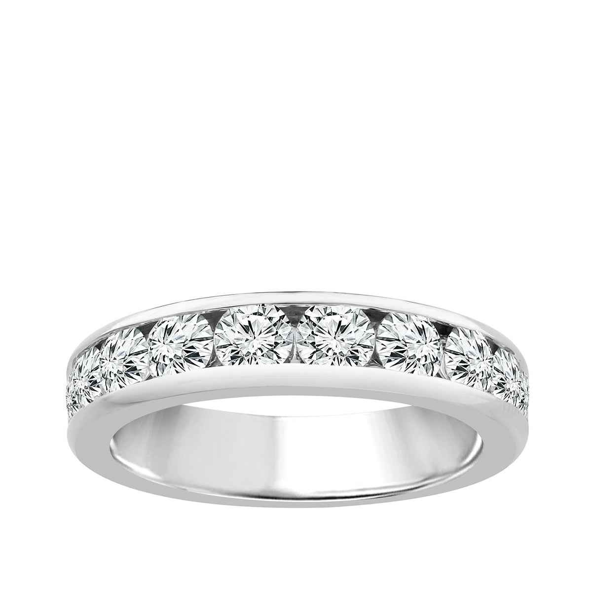 2 ct. tw. Classic Channel Set 10 Diamond Band in 14K White Gold