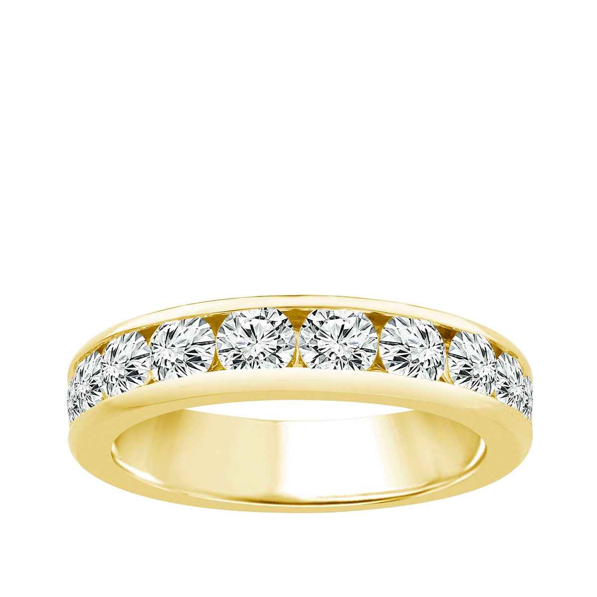 2 ct. tw. Classic Channel Set 10 Diamond Band in 14K Yellow Gold