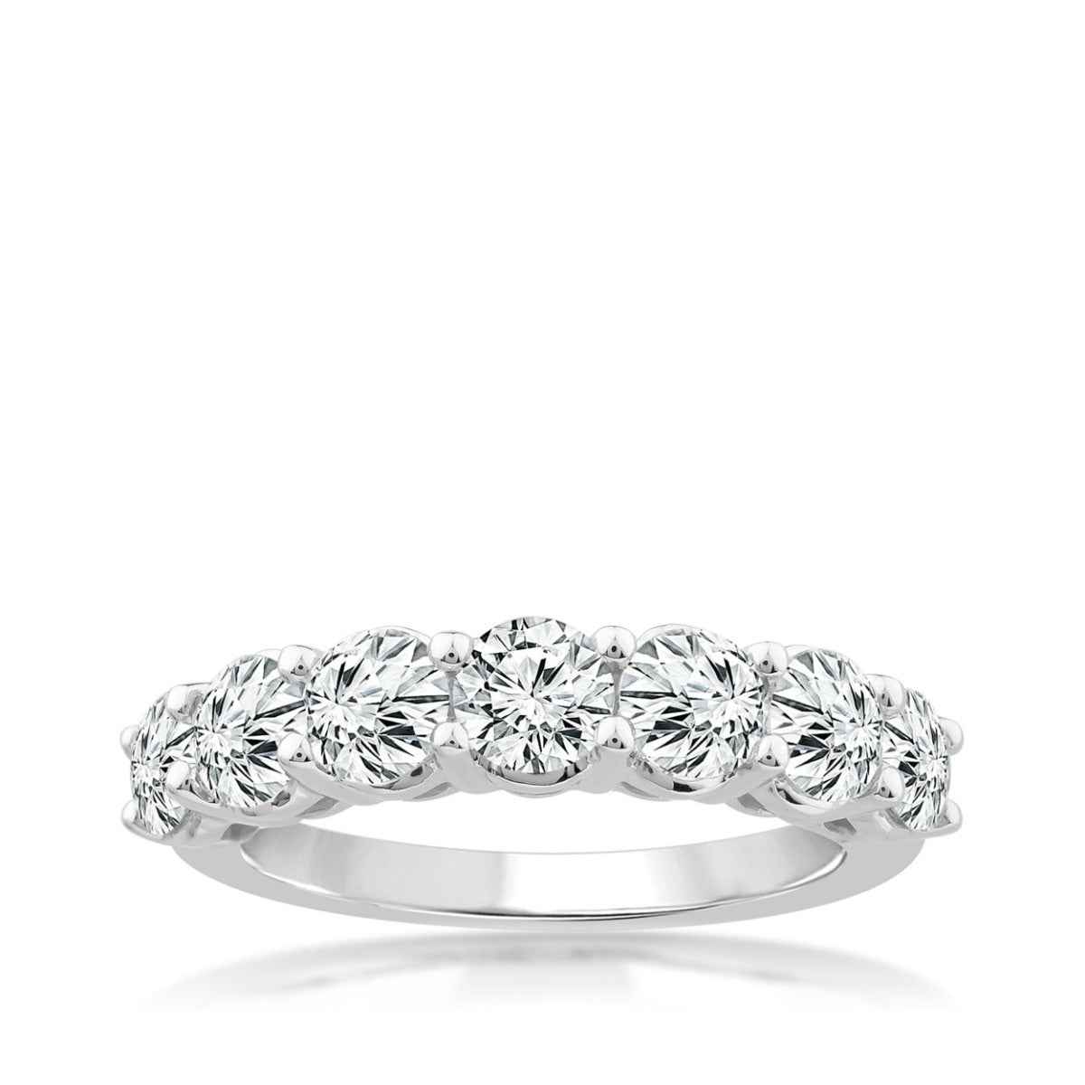 2 ct. tw. 7-Stone Prong Set Diamond Anniversary Band in 14K White Gold