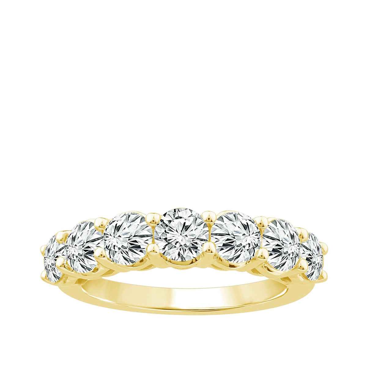 2 ct. tw. Round 7-Stone Diamond Anniversary Band in 14K Yellow Gold